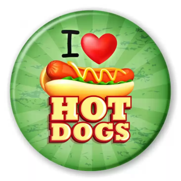 przypinka I love Hot-Dogs