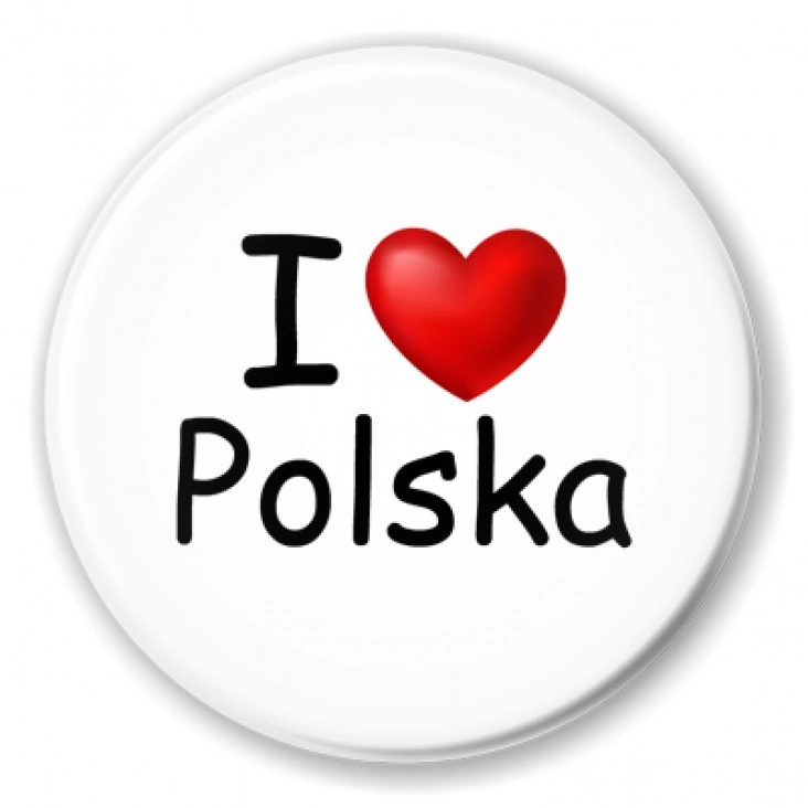 przypinka I love Polska serduszko