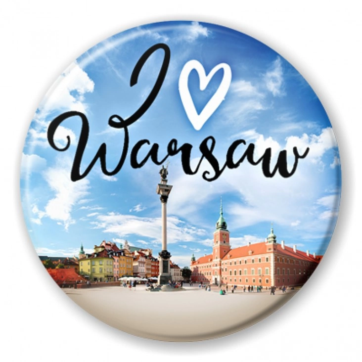 przypinka I love Warsaw