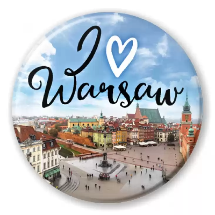przypinka I love Warsaw