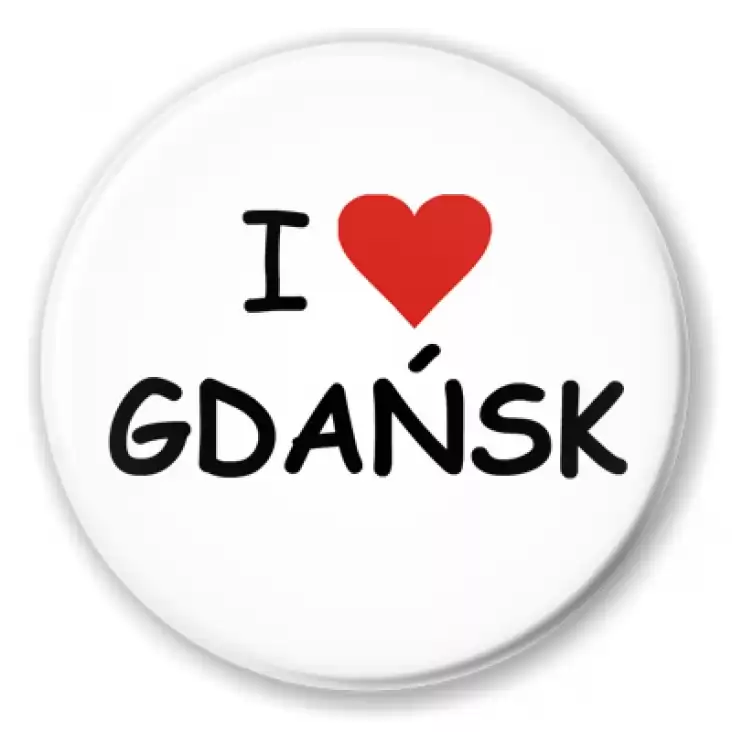 przypinka I love Gdańsk