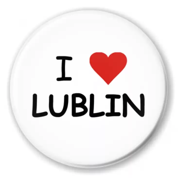 przypinka I love Lublin