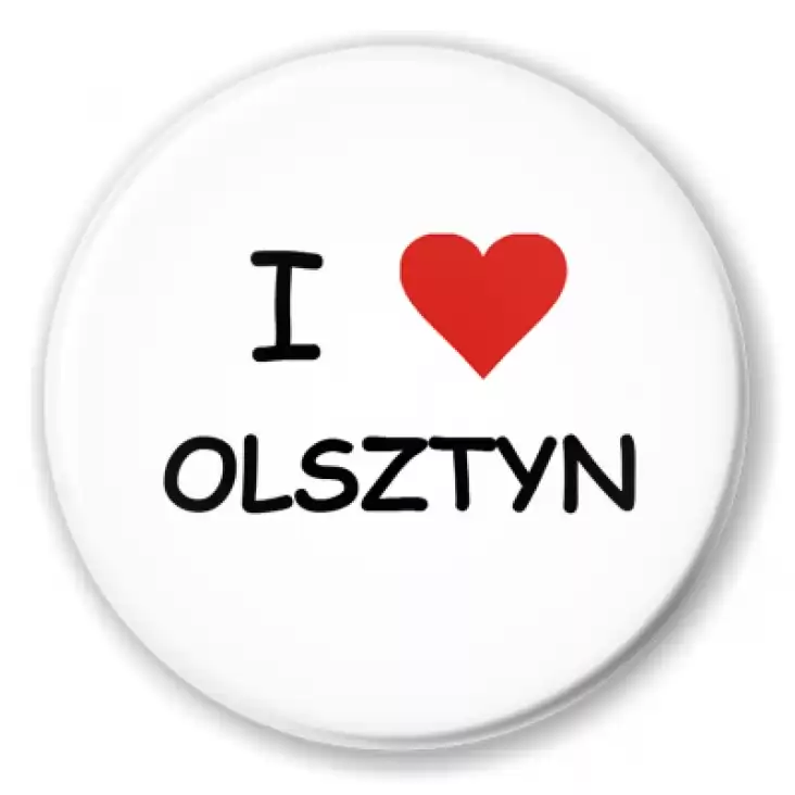 przypinka I love Olsztyn