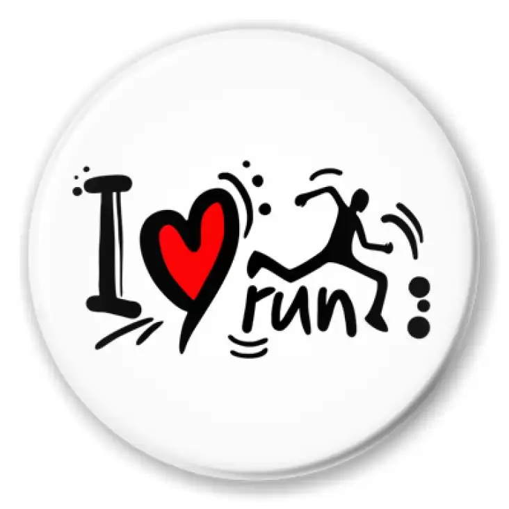 przypinka I love run