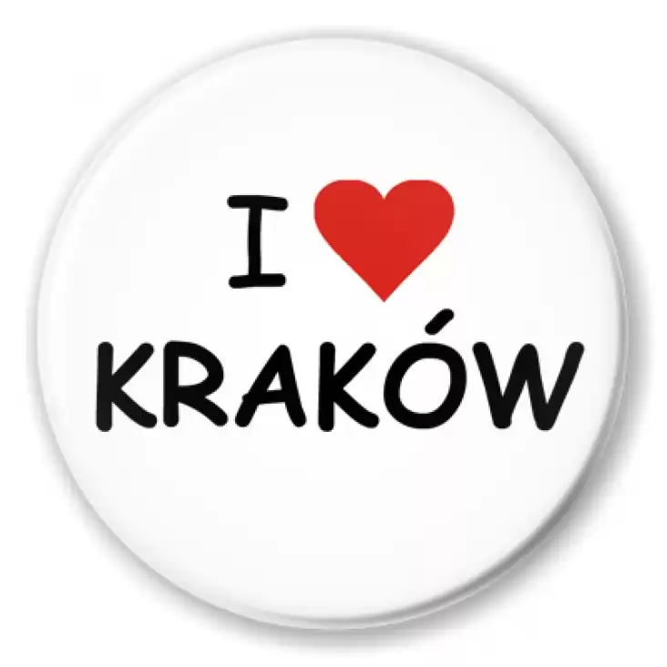 przypinka I love Kraków
