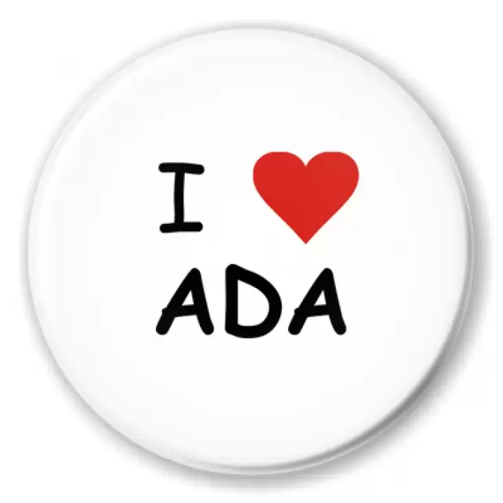 przypinka I love Ada