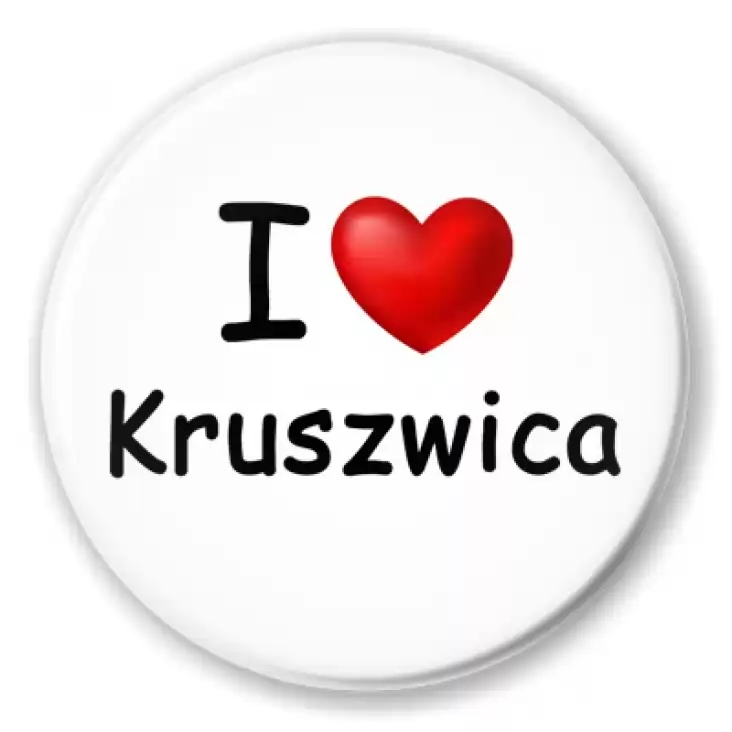 przypinka I love Kruszwica