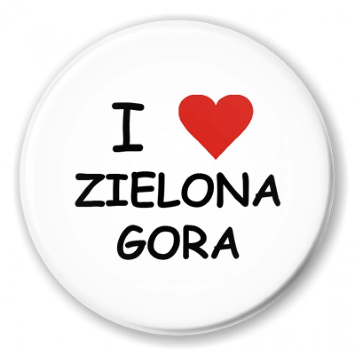 przypinka I love Zielona Góra