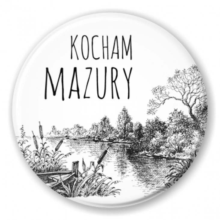 przypinka Kocham Mazury