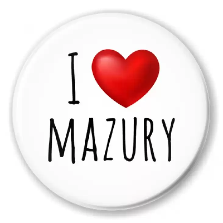 przypinka I love Mazury