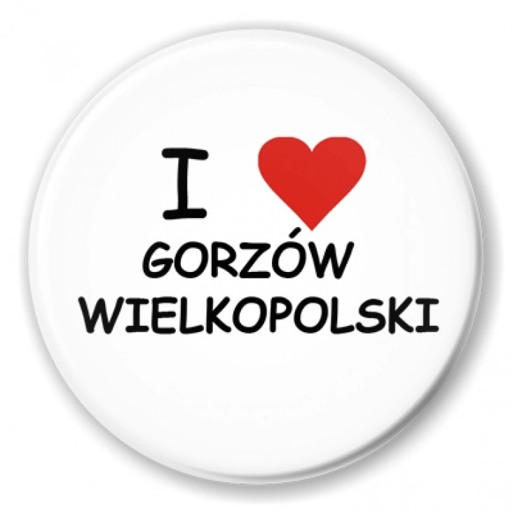 przypinka I love Gorzów Wlkp.