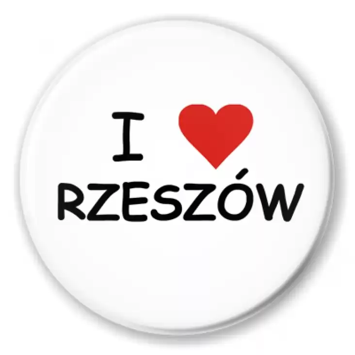 przypinka I love Rzeszów