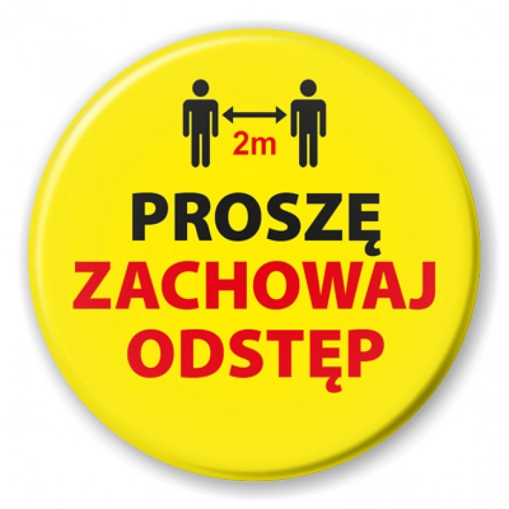 przypinka Zachowaj odstęp