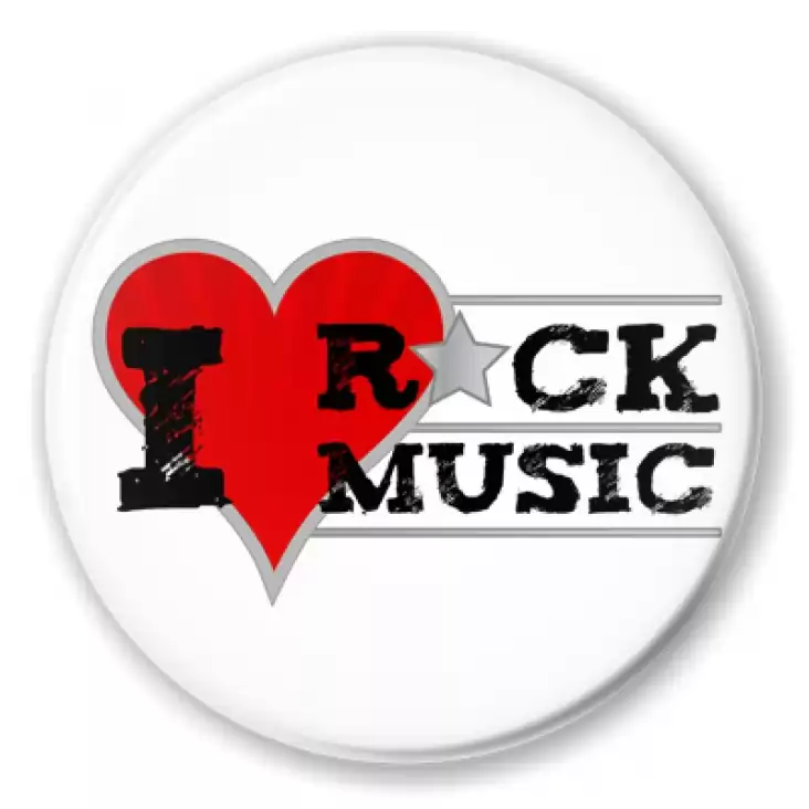 przypinka I love Rock Music