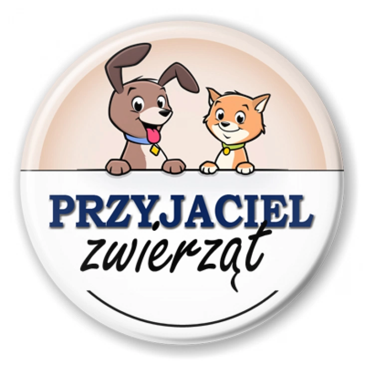 przypinka Przyjaciel zwierząt kotek i piesek