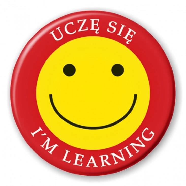 przypinka Uczę się I am learning