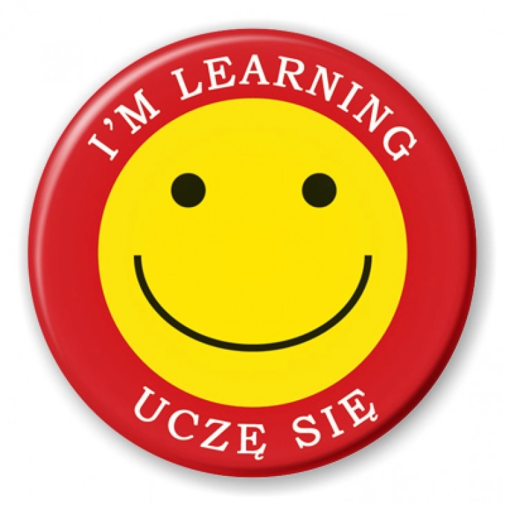 przypinka Uczę się I am learning