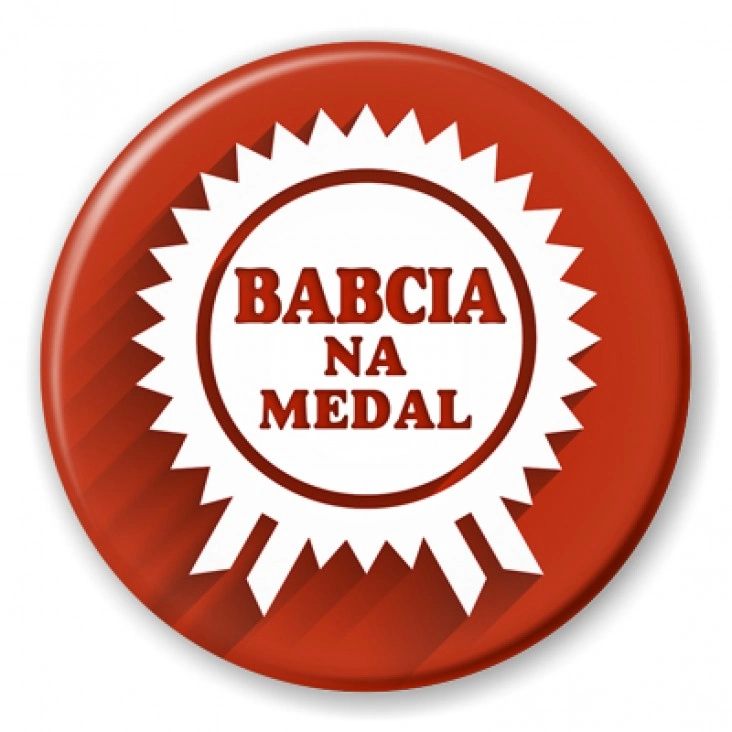 przypinka Babcia na medal