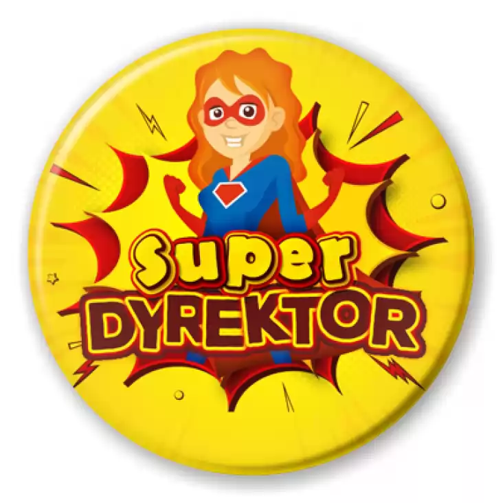 przypinka Super Dyrektor Superwoman