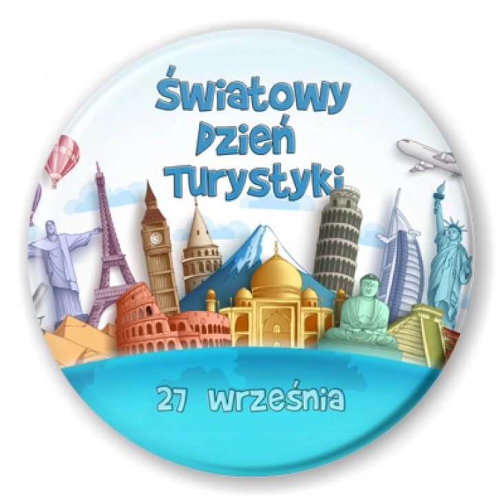 przypinka Światowy Dzień Turystyki