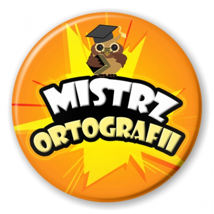 przypinka Mistrz ortografii