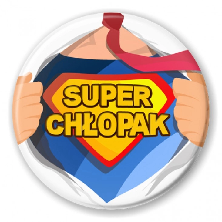 przypinka Super Chłopak Superman Dzień Chłopaka