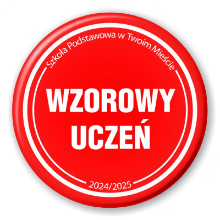 przypinka Wzorowy Uczeń Odznaka