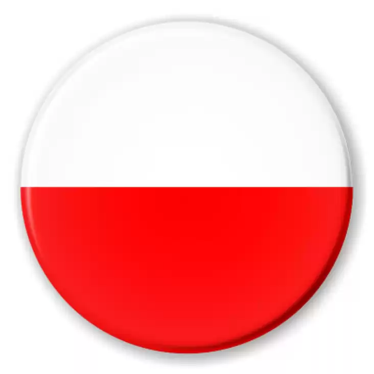 przypinka Polska bialo czerwona flaga