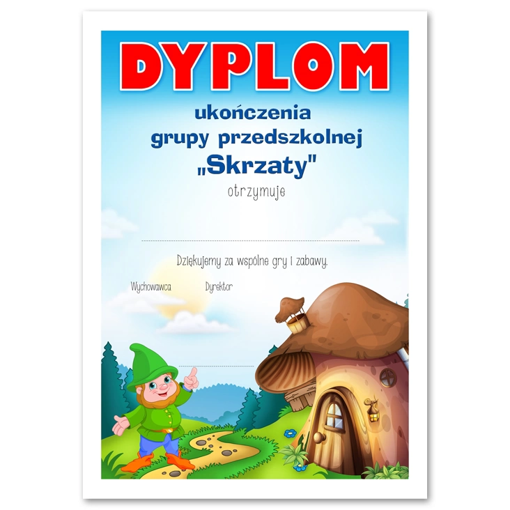 dyplomUkończenia Grupy Skrzaty