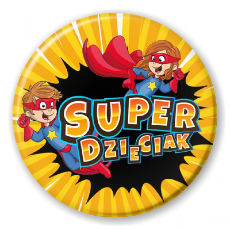 przypinka Super Dzieciak w przepaskach