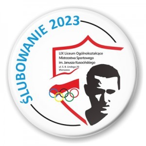 przypinka Slubowanie LIX LO Warszawa