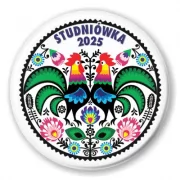 przypinka Studniowka folk z kogutami