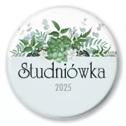 przypinka Studniowka z zielonym bukietem