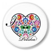 butony milosc polski folklor serce