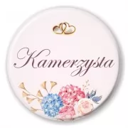 plakietka impreza taniec kwiaty vintage