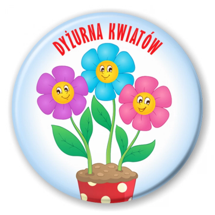 przypinka Dyżurna Kwiatów z doniczką
