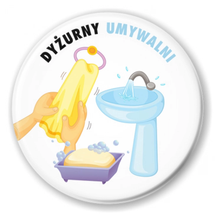 przypinka Dyżurny umywalni