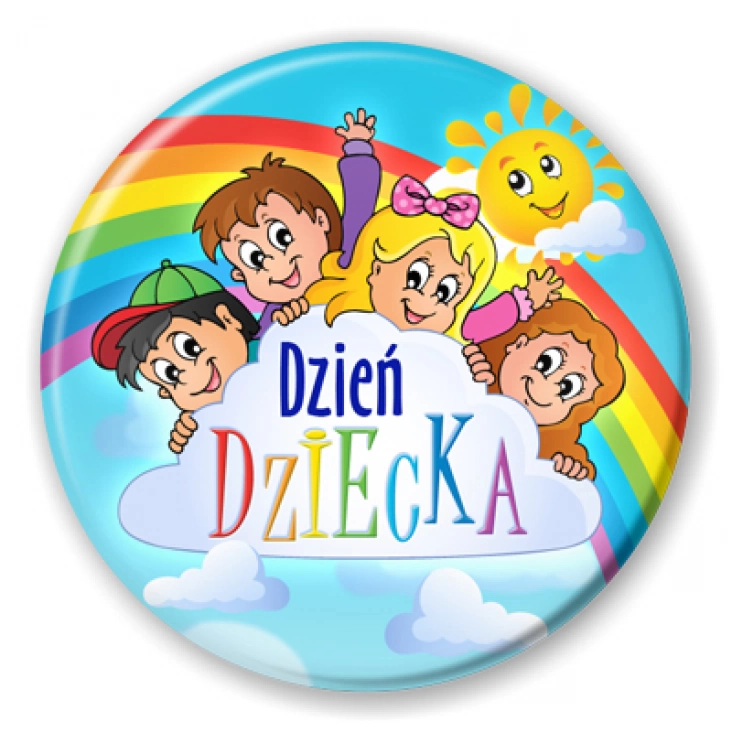 przypinka Dzień Dziecka tęcza