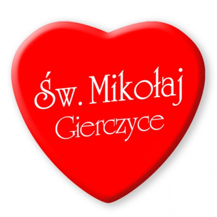 przypinka serce Św. Mikołaj Gierczyce