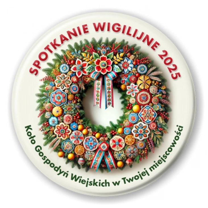 przypinka Spotkanie wigilijne Koło Gospodyń Wiejskich