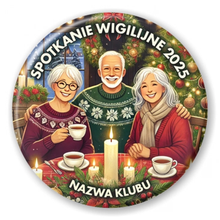 przypinka Spotkanie wigilijne w klubie seniora