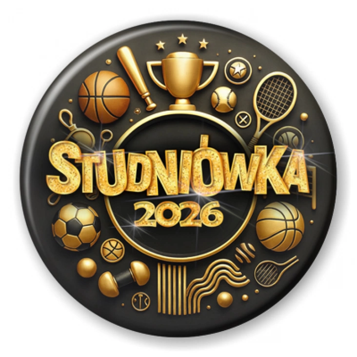 przypinka Studniówka szkoła sportowa