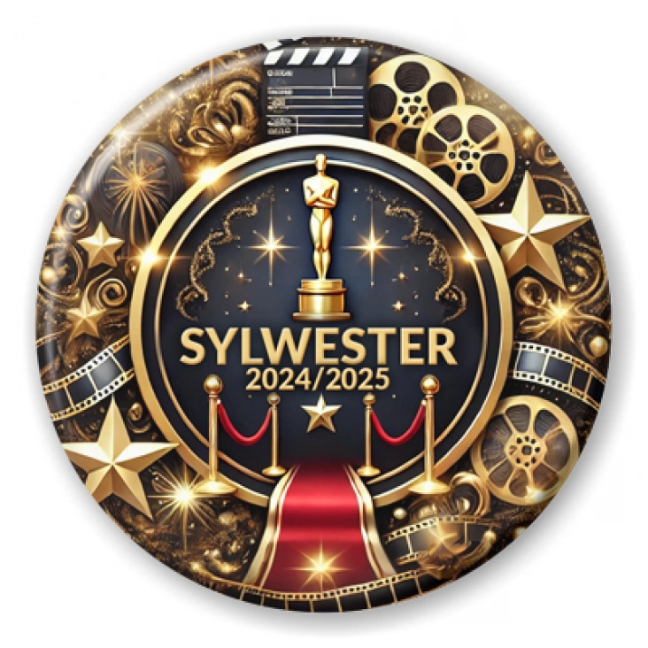 przypinka Sylwester w stylu Hollywood
