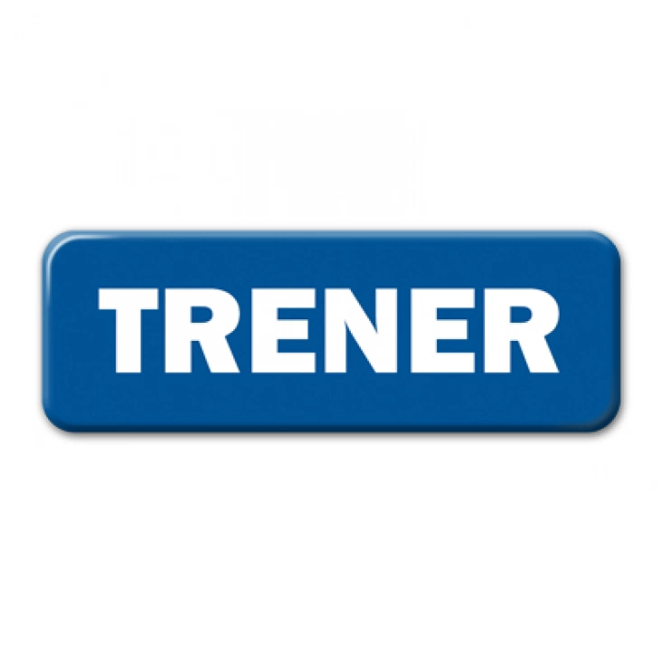 przypinka prostokąt Trener