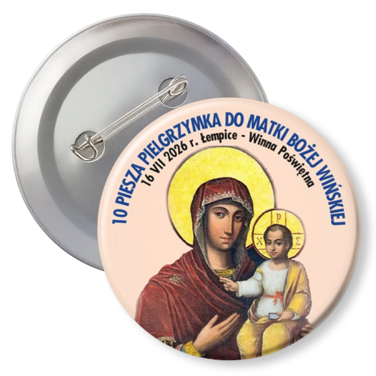 przypinka z agrafką 10 Piesza Pielgrzymka do Matki Bożej Wińskiej