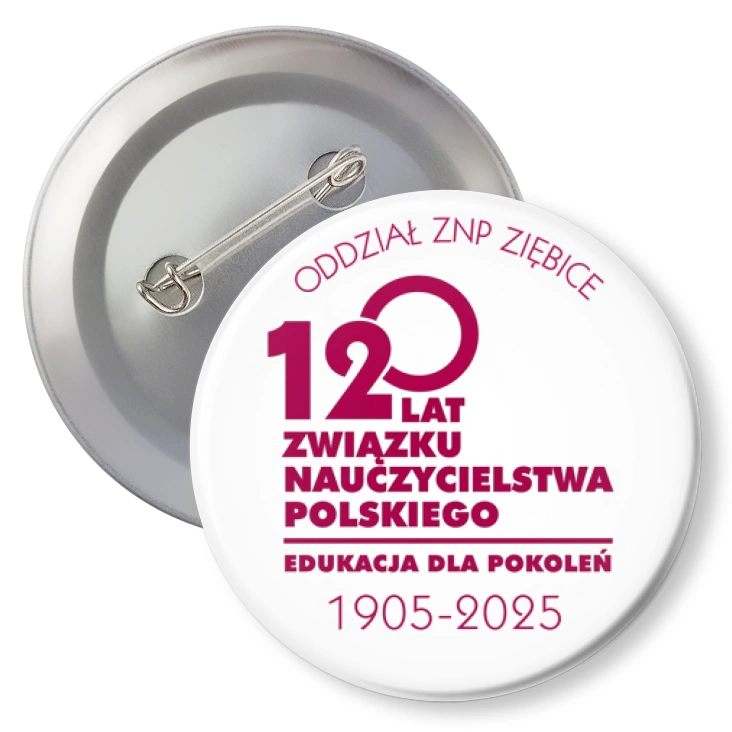 przypinka120 lat ZNP Oddział Ziębice