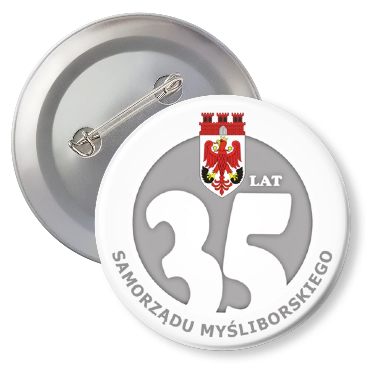 przypinka35 lat samorządności Gminy Myślibórz