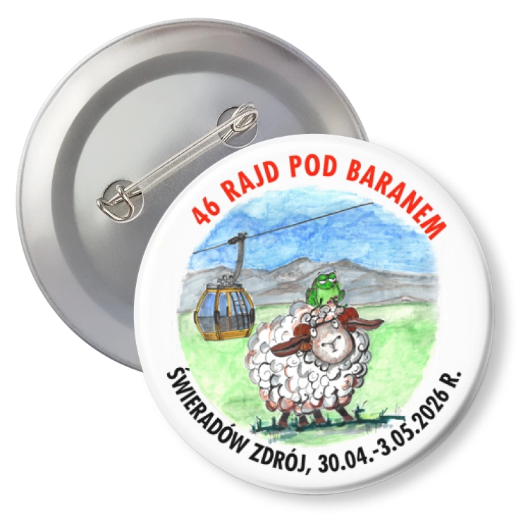 przypinka agrafka 46 Rajd pod Baranem