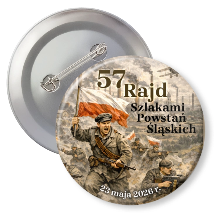 przypinka z agrafką 57 Rajd Szlakami Powstań Sląskich
