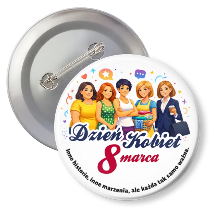 przypinka8 marca Dzień Kobiet. Siła kobiet